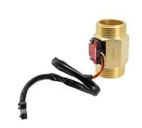 JoyousMall G1 - Interruptor de sensor de flujo de agua líquida con efecto Hall, contador de corriente DC5V YF-B10, cable externo, sensor de flujo de cobre