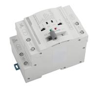 JoyousMall Interruptor de transferencia automática de doble potencia 2P 63A AC220V, conmutación rápida de 0.05s para sistema solar fotovoltaico, carcasa PA6 con modo manual/automático