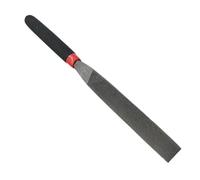 JoyousMall Juego de limas de aguja de acero para tallado de metal de cristal de piedra, limas redondas planas de 118 mm con vástago de 5 mm para manualidades de azulejos dorados de acero endurecido