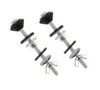 JoyousMall Kit de 2 pernos de asiento de inodoro resistentes, tornillos largos de acero inoxidable 304 con arandelas de goma y tuercas de mariposa para una instalación segura a prueba de fugas