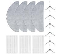 JoyousMall Kit de cepillos laterales de repuesto, filtros HEPA y almohadillas de fregona para Haier HSR Home para robot aspirador m3, accesorios de instalación (3 filtros, 4 paños, 6 cepillos)