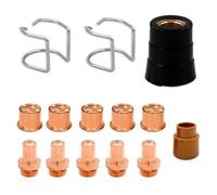 JoyousMall Kit de escudo de punta de electrodo de plasma para Eastwood para antorcha versa Cut 60 CB70, consumibles de 14 piezas con boquillas de 1,2 mm, electrodos de cobre, anillos de remolino y