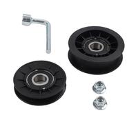 JoyousMall Kit de repuesto de polea tensora tipo V, juego de engranajes locos de cubierta de cortacésped compatible con GX20286 GX20287 AUC20393