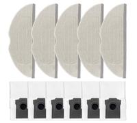 JoyousMall Kit de trapeador y bolsa de polvo para aspiradora MOVA S20 Ultra, 5 mopas + 6 bolsas, piezas de repuesto de microfibra sin obstrucciones para pelo de mascotas