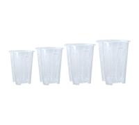 JoyousMall Macetas de plástico transparente para orquídeas con orificios de drenaje, maceta gruesa transparente para suculentas, jardín interior, balcón y decoración de oficina