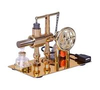 JoyousMall Modelo de motor de un solo cilindro de aire caliente, generador de combustión externa de metal para educación en ciencias físicas, kit de demostración mecánica de escritorio