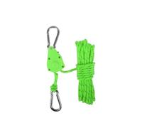 JoyousMall Polea de cuerda ajustable de 4 m con mosquetón, gancho para colgar de acero inoxidable para toldo de camping, mochila, tensor de línea de elevación antideslizante