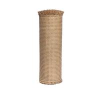 JoyousMall Rollo de malla de ratán de 60 cm x 200 cm, cinta sintética para reparación de sillas y restauración de muebles, material de mimbre marrón café para puerta de armario