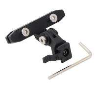 JoyousMall Soporte de luz de sillín de aleación de aluminio para bicicletas de trekking, soporte de ABS para faros de bicicleta, adaptador de poste de sillín negro para linterna de ciclismo