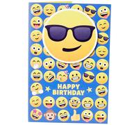 JoyPixels - Tarjeta de felicitación de cumpleaños con diseño de emoticono de gafas de sol