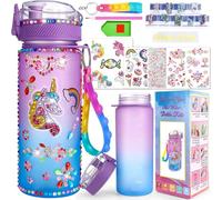 JoyPlus Kits Decoración de Botellas de Agua para Niñas,Unicornio DIY Botella de Agua Personalizada para Niñas,Decora Tu Propio Kit de Botella de Agua,Unicornio Regalo de Cumpleaños para 5-12 Años Niña