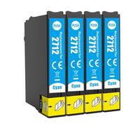 JoyPrinting Cartuchos de tinta cian 27XL de repuesto para impresora Epson 27 27XL para impresora Workforce WF-3620 WF-7110 WF-7610 WF-3640 WF-7210 WF-7620 WF-7715 WF-7720 (4 cian)