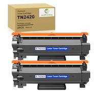 JoyPrinting Cartuchos de tóner compatibles TN2420 TN-2420 para Brother L2357DW L2370DN L2375DW MFC-L2710DN L2710DW L2730DW L2750D TN2410 TN-2410 para DCP-L2510D L2530DW L22530DW 550DN (2 negros)