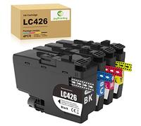 JoyPrinting LC-426 Cartuchos de inyección de tinta de repuesto para Brother LC-426 cartuchos de tinta para Brother MFC-J4335DW, MFC-J4340DW, MFC-J4535DW, MFC-J4540DW (paquete de 4 unidades, 1 negro, 1