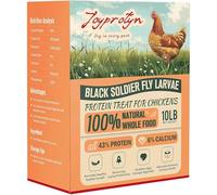 Joyprotyn 4,5 kg Larvas secas de mosca soldado negro para pollos: 85 veces más calcio que los gusanos de harina para cáscaras de huevo fuertes y un crecimiento saludable. Alto contenido de proteína
