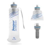 joypur 1000 ML Botella de agua para camping de con filtro plegable para actividades al aire libre (Blanco)