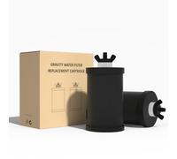 Joypur 2 filtros de repuesto de carbono negro para sistema de filtro de agua por gravedad, cartucho de filtro de agua de carbón activo con precisión de filtro de 0,01 μm para sistema de filtro de agua