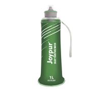 Joypur Botella Plegable de 1000 ml con Filtro de 0.01µm, Filtro de Agua Portátil de 5000 Litros para Acampar y Senderismo, Purificador Personal de 100g Ultraligero para Mochila y Viajes (Verde)