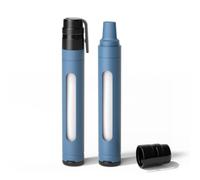 Joypur Filtro de Agua Portátil de 0.01µm con Ventana Visible, Purificador para Acampar y Senderismo, Filtro Personal Ligero de 50g para Mochila, Supervivencia y Viajes (Azul * 2)