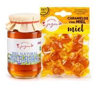 Joyra Pack Miel Cruda Pura de Abeja Española 500g + Caramelos con Miel 100g | Un bote de miel para el desayuno y una bolsa de caramelos con miel para llevar encima, en un solo pedido