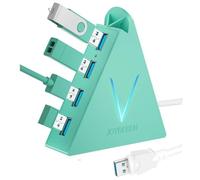 JoyReken FlyingVHUB Hub USB 3.0 de 4 puertos con cable extendido de 2 pies, concentrador USB de datos verticales, para Mac, PC, Xbox One, PS4, PS5, iMac, Surface Pro, XPS, laptop, computadora de