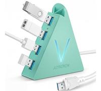 JoyReken FlyingVHUB Hub USB 3.0 de 4 puertos con cable extendido de 2 pies, concentrador USB de datos verticales, para Mac, PC, Xbox One, PS4, PS5, iMac, Surface Pro, XPS, laptop, computadora de