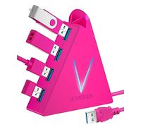 JoyReken Hub USB 3.0, divisor USB de 4 puertos para laptop, adaptador de teclado PS4 y mouse compatible con Xbox, PC, MacBook, Surface Pro, unidad flash, disco duro, consola, impresora, cámara,