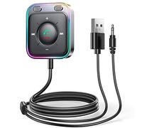 JOYROOM 2026 Adaptador Bluetooth Coche Aux, 【HiFi Estéreo Audio】 2 Generación USB Bluetooth 5.3 Coche【Plug and Play】 Llamadas Manos Libres y Conexión Dual Receptor Bluetooth Jack 3.5 para Coche