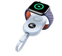 JOYROOM 2500 mAh Power Bank para Apple Watch con Cable USB C, [Pantalla LED] Cargador Apple Watch Portatil Compatible con Apple Watch 10/9/8/7/6/SE/5/4/3/2/1/Nike/Ultra/Ultra 2 (Azul)