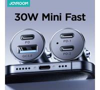 Joyroom-Adaptador de cargador de coche PD QC3.0, Mini cargador USB de carga rápida para iPhone, Samsung, Galaxy, accesorios de coche, 30W