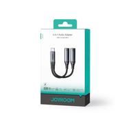 Joyroom adapter dac 2-in-1 type-c to type-c/ type-c, 60w, 0.14m, black