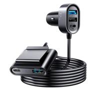 Joyroom cargador de coche cargador rápido 3x usb-a y 2 x usb-c 72w (1