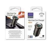 Joyroom cargador de coche rápido usb-a y usb-c c-a35-45w - negro