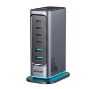 Joyroom estación de carga multipuerto gan de 65 w, 4 puertos usb-a, 2