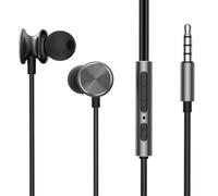 Joyroom JR-EW03 Wired Series In-Ear Auriculares con Cable de Metal, Gris Oscuro