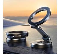 JOYROOM Soporte Móvil Coche para MagSafe, Todo Metal Soporte Magnetico Movil Plegable con 20 X N55 Súper imanes y 360° Rotación, Iman Coche Movil para iPhone 15 14 13 12 y Funda MagSafe