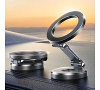 JOYROOM Soporte Móvil Coche para MagSafe, Todo Metal Soporte Magnetico Movil Plegable con 20 X N55 Súper imanes y 360° Rotación, Iman Coche Movil para iPhone 17 16 15 14 13 12 y Funda MagSafe