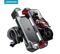 Joyroom Soporte para teléfono para bicicleta 360 ° Ver soporte Universal para teléfono de bicicleta para soporte para teléfono móvil de 4,7-7 pulgadas soporte a prueba de golpes Clip GPS Black and Red