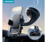 Joyroom Soporte para teléfono para coche, fuerte succión, manos libres, soportes universales para teléfono móvil para salpicadero/parabrisas 360 ° rotación Sucker