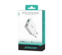 Joyroom travel charger slim c+u. pd 20w, qc 3.0, white (jr-tcf14)