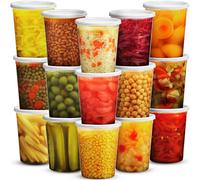JoyServe Contenedores de comida Deli con tapas de 32 onzas (36 juegos) Recipientes herméticos de almacenamiento de alimentos para llevar con 36 tapas, sin BPA, aptos para lavavajillas y microondas