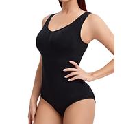 Joyshaper Body esculpido para mujer con sujetador, faja moldeadora para vientre plano invisible, bodysuit de moldeo, shapewear, combinación adelgazante, Negro , M