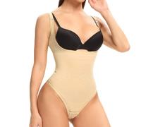Joyshaper Tanga Faja Reductora Mujer Abdomen Body Moldeador Bodysuit Shapewear Fajas Colombianas Aplana Vientre Body Reductor sin Costuras Bodies Shaper Corsé Faja Posparto Adelgazante Beis S