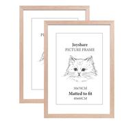 Joyshare Marco Grande 50x70 cm con Passe partout Madera de Roble 2 Piezas