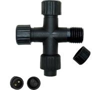 Joysing Conector de Guirnalda de Luces de Navidad de 2 Clavijas Conector de Guirnalda Exterior, Resistente al Agua IP65, Distribuidor de Guirnalda de Luces, Extensión Separador para Cortina de Red G40