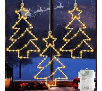 Joysing Estrella Navidad 3 Piezas Luces de Navidad para Ventana de Pilas Con Temporizado