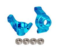 JOYSOG Copa de dirección de metal para Tamiya 1/10 Fighter NXGEN DT-04 RC Car Front / Rear Steering Block Parts (Azul y Copa de dirección trasera)