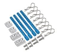 JOYSOG Poste de carrocería RC para Tamiya TT-02/ TT-02FT/ TT-02D/ TT-02RR 1/10 RC Car Shell Columna Post Mounts con clips, accesorios de piezas de actualización (azul)