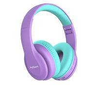 JoySpark Auriculares Bluetooth para niños, auriculares inalámbricos ligeros para niños, volumen limitado de 85/94 dB, 60 horas de reproducción, Bluetooth 5.3, auriculares para niños pequeños con