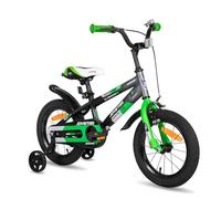 JOYSTAR Berry - Bicicleta infantil de 14 pulgadas para niños y niñas de 3 a 5 años, 14 pulgadas con estabilizadores, color verde